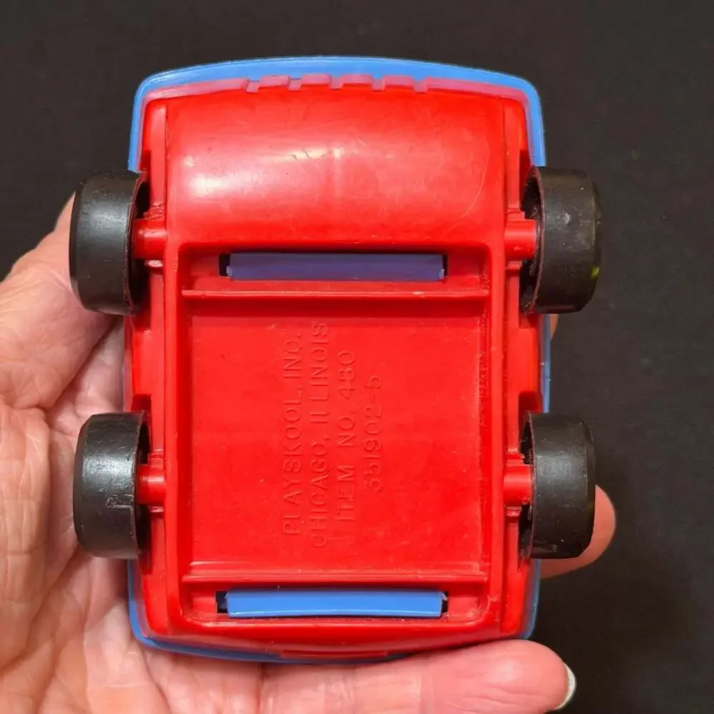 Vintage Playskool Familiar Places Blue Toy Car Item No. 480